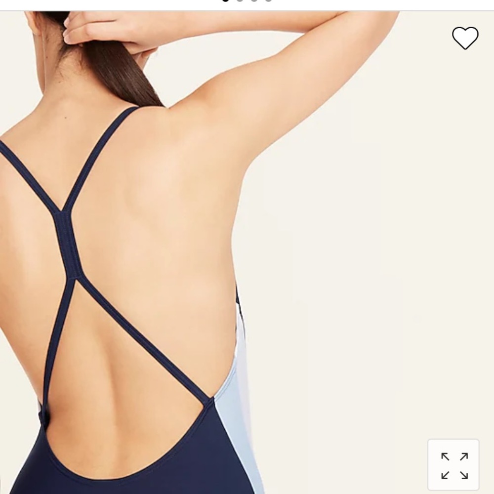 Jcrew athletic black one piece racer back (active color block)